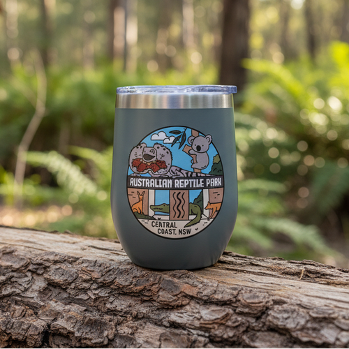 Australian Reptile Park tumbler - bush setting